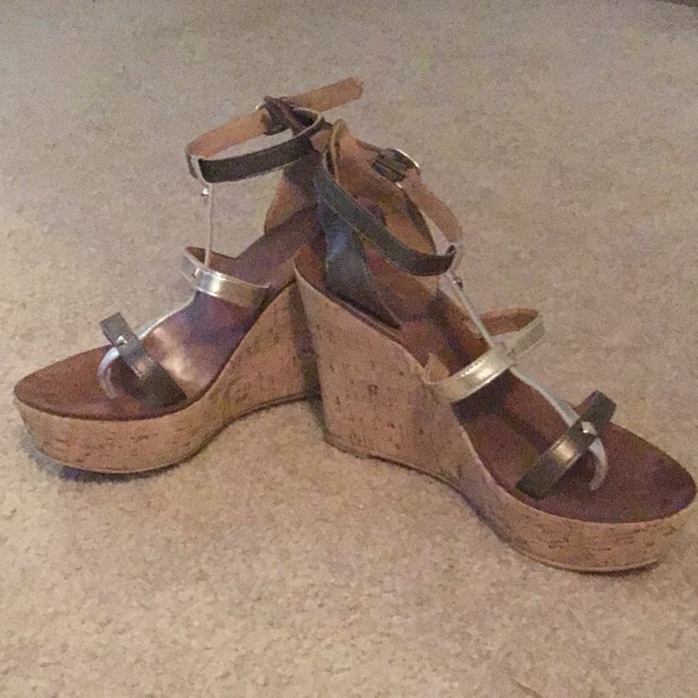 DIBA.True cork heeled shoes